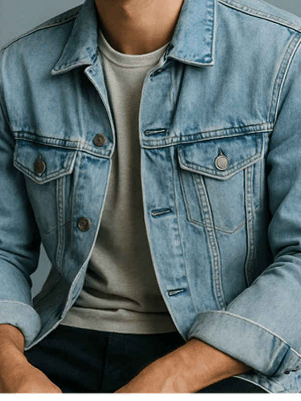 Washed denim jacket